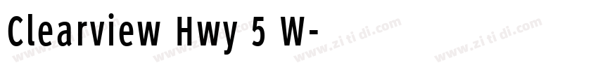 Clearview Hwy 5 W字体转换